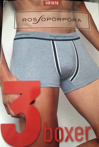 3 boxer ROSSO PORPORA cotone Tg 4/M colorati NERO BLU GRIGIO art.UB1976 - Foto 1 di 2