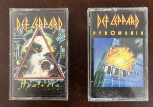 DEF LEPPARD PYROMANIA & HYSTERIA CASSETTE LOT ~ VINTAGE~ - Picture 1 of 4