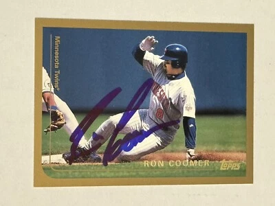 Ron Coomer 1999 Topps Authentic Signed Autograph Auto Card Minnesota Twins MLB - Image 1 of 3