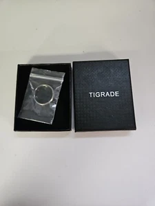 Tigrade Titanium 6mm Silver Ring, Size 10, Unisex - Picture 1 of 4
