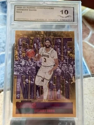 ANTHONY DAVIS 2020-21 Panini Contenders NBA card (graded by CJSC-10) - Image 1 of 4