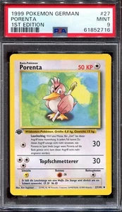 PSA 9 Pokemon 1999 German Deutsch 1st Edition Base Porenta Farfetch'd #27 - Picture 1 of 2