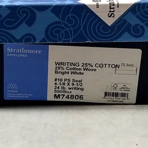 Strathmore # 10 - 500 Business Envelopes - Bright White - M74806 - NEW! - Picture 1 of 9