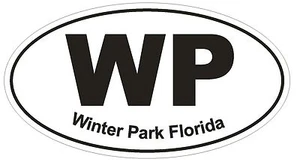 WP Winter Park Florida Oval Bumper Sticker or Helmet Sticker D497 Euro Oval  - Picture 1 of 1