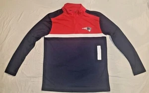 New England Patriots Men's 1/4 Zip Long Sleeve Tee NWT NFL Free Shipping USA - Picture 1 of 5