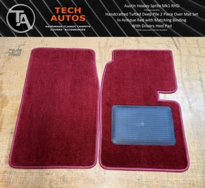Juego de alfombrillas hechas a mano a pedido pila profunda mechonada Austin Healey Sprite Mk1 - Imagen 1 de 11