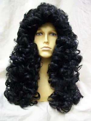 Peluca Capitán Pirata Negra Rey Carlos Vampiro Histórico Renacimiento Conde Gancho Foto 1 de 4