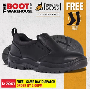Mongrel Work Boots 315085, Slip-On Executive, Stylish, Steel Cap Safety Shoes, - Picture 1 of 5