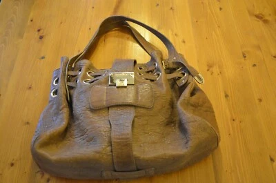 Original Jimmy Choo Lederhandtasche im Beutelstil - Bild 1 von 4