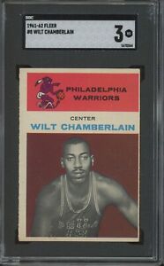 1961 Fleer Basketball #8 Wilt Chamberlain Rookie Card RC Graded SGC 3