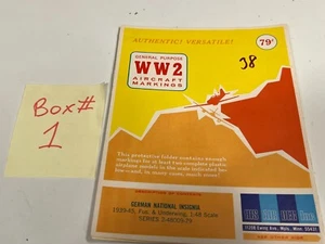 Hoja de calcomanías de avión con insignia alemana His Air Dec Inc Segunda Guerra Mundial - Imagen 1 de 2