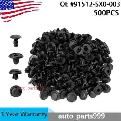 500x Pinzas de sujeción de guardabarros tipo empuje para Honda 91512-SX0-003 Foto 1 de 4