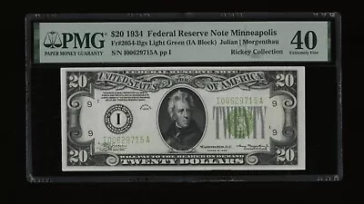DBR 1934 $20 LGS FRN Minneapolis Fr. 2054-Ilgs PMG XF-40 Serial I00629715A - Image 1 of 2