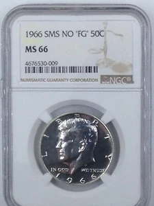 1966 SMS MS NO FG KENNEDY NGC SMS MS 66 "NO FG" - Picture 1 of 2