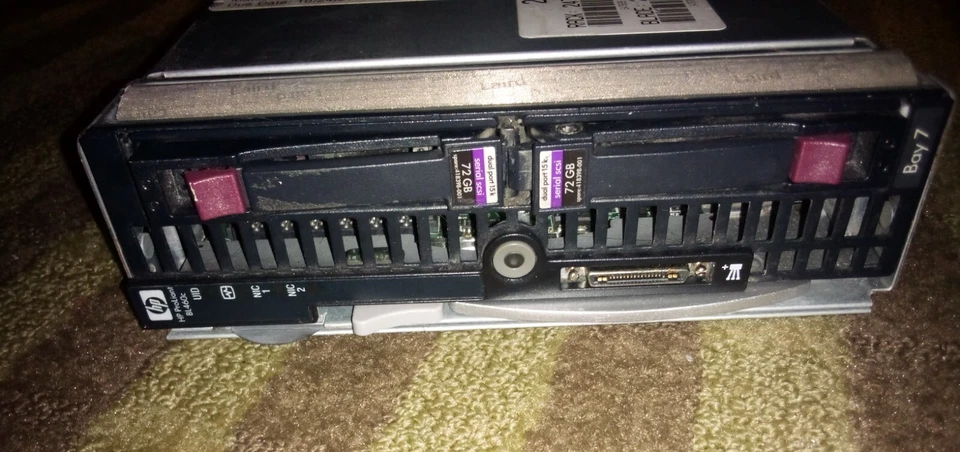 3 lot HP ProLiant BL460c Server Blade (2 x  CPU) 24GB RAM/No Drives  - Image 1 of 4