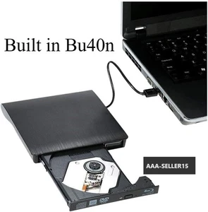 External Blu-ray Player Burner 4K UHD 3D BU40N Blu-ray BDXL Writer Drive USB 3.0 - Picture 1 of 4