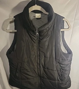 Maternidad Maternidad, Chaleco de Invierno, Negro Acolchado Gris Forro de Algodón Resistente al Agua - Imagen 1 de 5