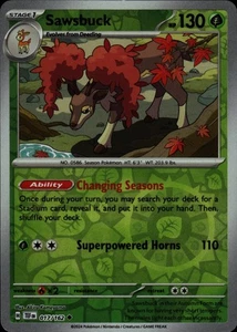 Sawsbuck - 017/162 Reverse Holo Uncommon SV05: Temporal Forces 017/162 NM - Picture 1 of 2