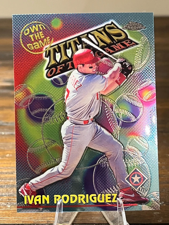 2000 Topps Chrome #OTG23 Ivan Rodriguez Titans of the Game Texas Rangers - Image 1 of 2
