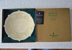 Waterford Crystal 1997 Canciones de Navidad Jingle Bells 2da Edición 8" Plato En Caja - Imagen 1 de 4