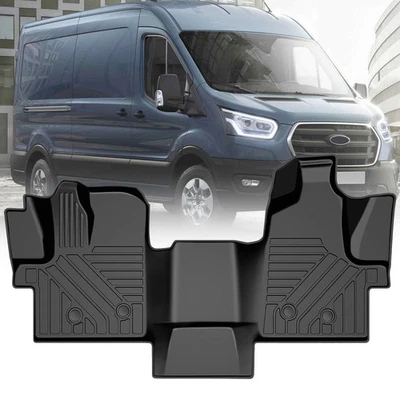 Floor Mat 1st Row Liner for 2022-2025 Ford Transit 150/250/350 TPE All Weather - Image 1 of 4