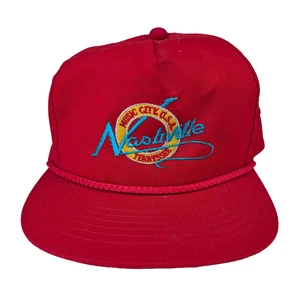 Gorra de béisbol Music City Nashville Tennessee sombrero rojo - Imagen 1 de 5