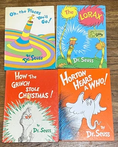 Dr. Seuss Vintage Lot of 5 Large Sized Books -The Lorax Horton Hatches Egg #A - Picture 1 of 2