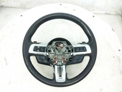 2019-2023 Ford Mustang Ecoboost Steering Wheel Black Leather *Worn Down/Fading* - Image 1 of 4