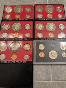 Set of 6 Proof Sets 1972/ 1974/ 1976/ 1977/ 1978/ 1979 - Picture 1 of 8