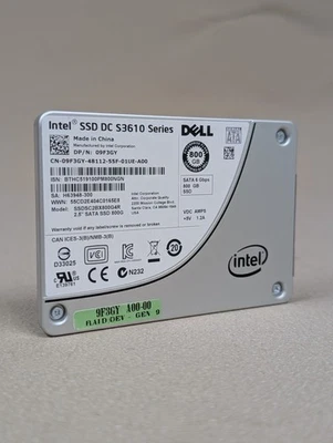 Dell DC S3610 SSDSC2BX800G4R 2.5" 800GB 6Gbps SATA SSD Drive PN: 09F3GY - Image 1 of 4