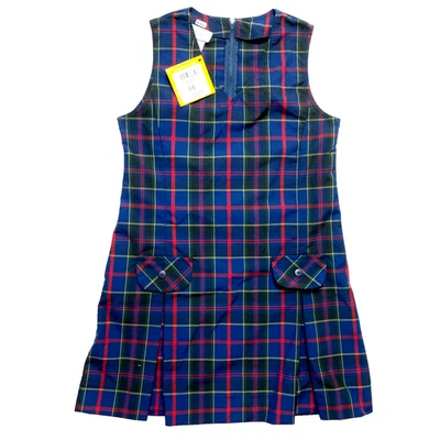 Vestido Dennis Uniforme Cuello en V Cintura Caída Uniforme Wilson Jersey a Cuadros G10 Foto 1 de 4