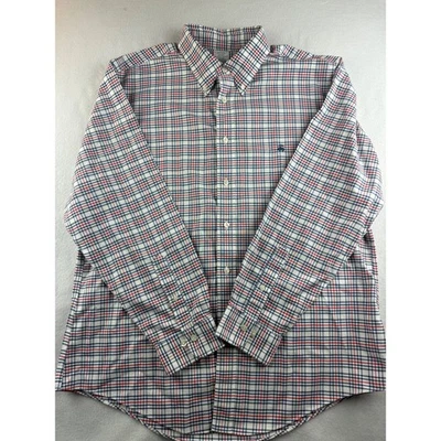 Camisa Polo Brooks Brothers Regent Original Para Hombre XL Cuadros Abotonada Sin Planchar Foto 1 de 4