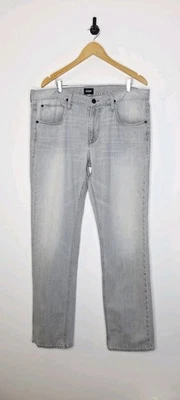 Pantalones de mezclilla gris recto Hudson Byron para hombre talla 38x33  Foto 1 de 4