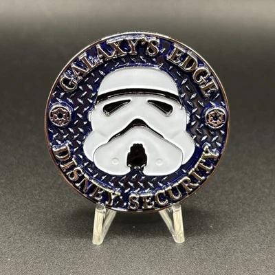 BLUE STAR WARS GALAXY'S EDGE DISNEY SECURITY ORLANDO & ANAHEIM CHALLENGE COIN - Image 1 of 4