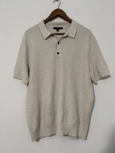 Banana Republic Knitted Polo Cream Off White Men’s Size Large - Picture 1 of 6