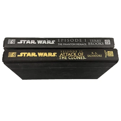 Star Wars Episode 1 & 2 Del Rey Terry Brooks R A Salvatore Hardcover Book *AS IS - Image 1 of 4