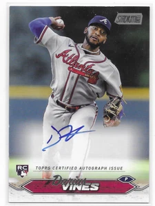 2024 Stadium Club Autographs #SCBADV Darius Vines RC Atlanta Braves - Picture 1 of 2