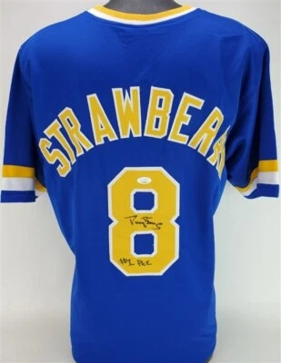 Darryl Strawberry Signed Crenshaw High School Cougars Jersey (JSA COA) NY Mets - Image 1 of 4