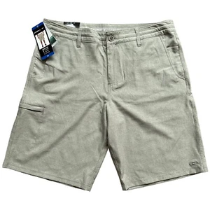 NUEVO O'Neill Pantalones Cortos Carga Híbridos Para Hombre Talla 36 Gris Rayas Ligeros Elastizados - Imagen 1 de 9