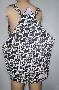 Kavu Adjustable Large Back Pack Purple White Gray Black Cozy Critters Animals - Picture 1 of 10