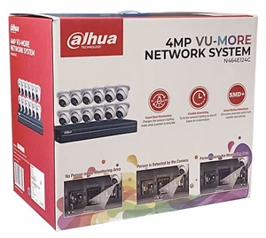 Dahua VU-MORE Color N464E124C 16-Ch 8MP NVR + 4TB & 12 of 4MP Turret Camera Kit - Bild 1 von 9