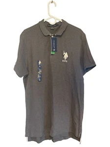 US Polo Assn, Gray Short Sleeve Polo, Size L, NWT - Picture 1 of 6