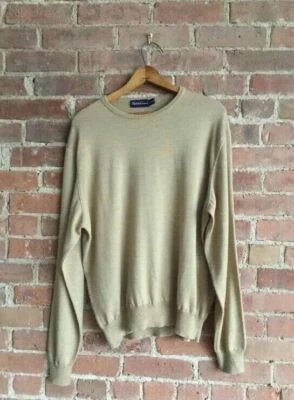 Loved Ralph Lauren 紫色标签男式丝绸羊毛羊绒毛衣 XL Shabby Chic — 第 1/4 张图片