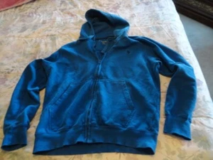 Mens Blue U.S. Polo Assn. Full Zip Hoodie Sweatshirt - SZ M - Exc - Picture 1 of 5