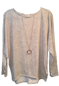 Túnica Dolman Linda Ala de Murciélago Crema y Marrón Moteadas Mediana Lularoe Nueva con Etiquetas - Imagen 1 de 7