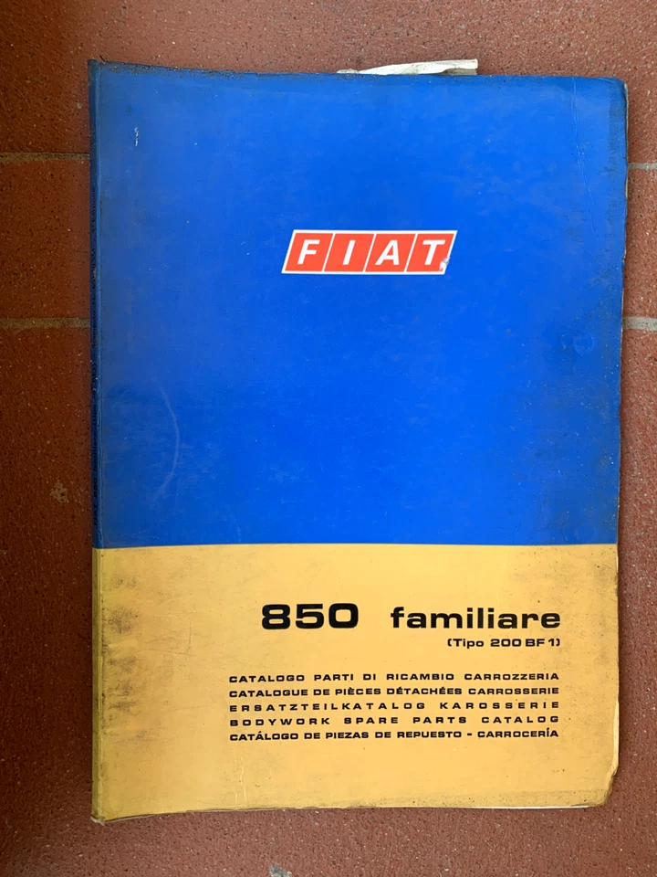 Catalogo originale ricambi di carrozzeria FIAT 850 Familiare ( Tipo 200 BF1) - Immagine 1 di 1