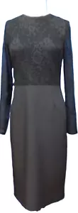 Kleid festlich, Party, Hochzeit, Damen Gr. 38 Etui Kleid mit Spitze schwarz - Bild 1 von 4