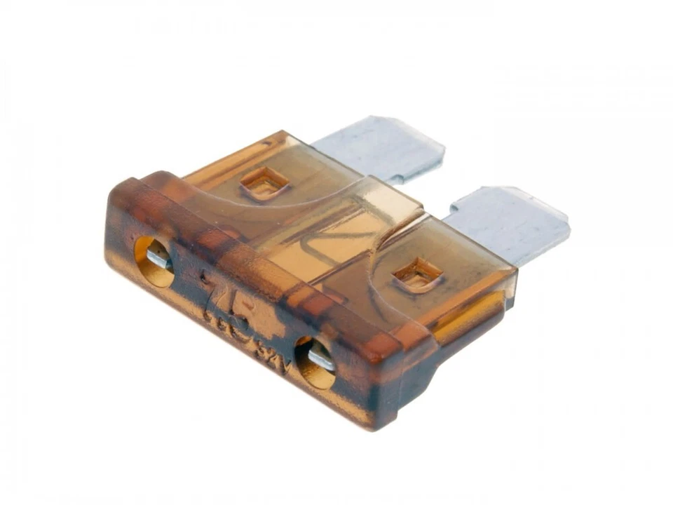 Flat Push-button Fuse 9 2mm 7 5a Brown for Motorbike Shift Moped Quad Universal