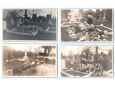 1930s Dressed Graves Flowers Memorial & Mourners Cemetery Original Photos X 7