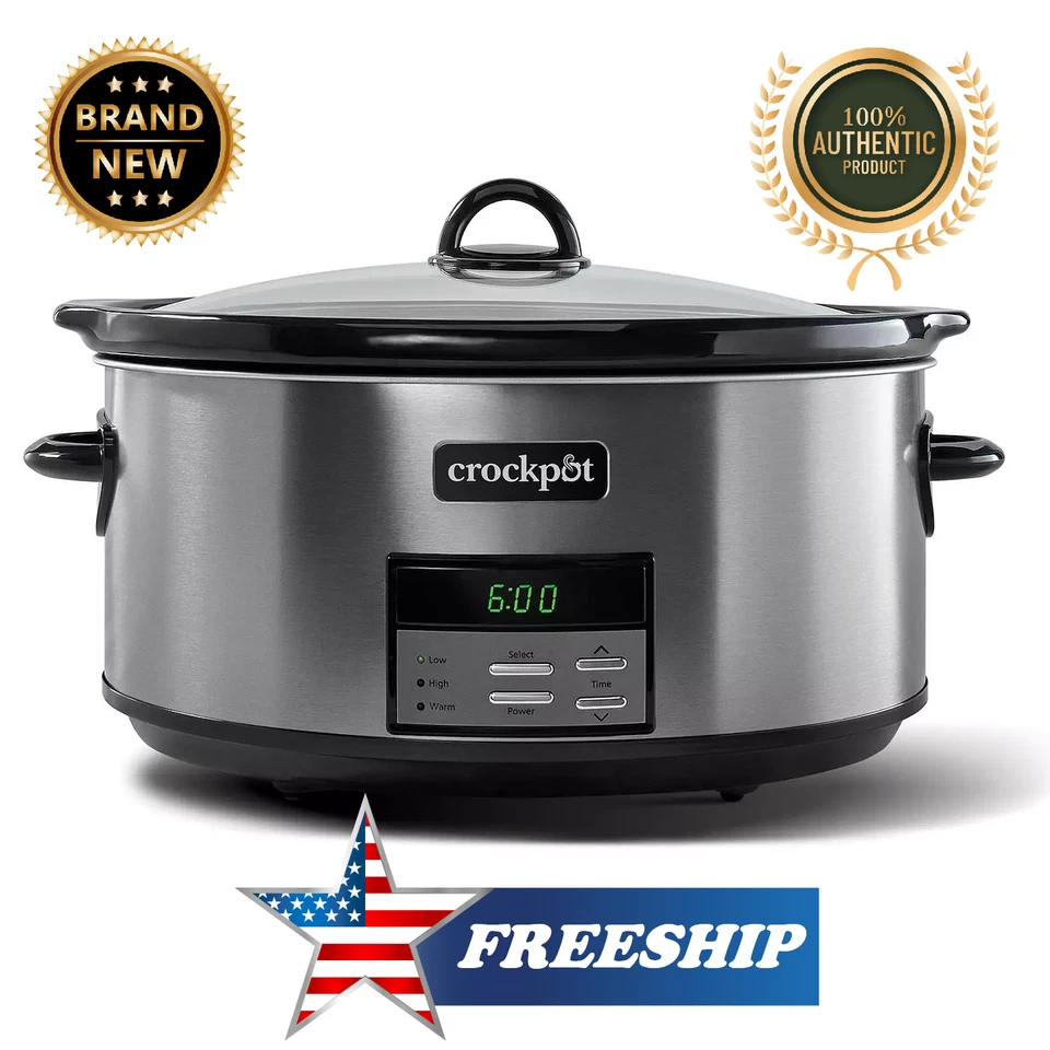 Crock-Pot 8Qt Digital Slow Cooker. 10+Serving , 320W, #SCCPVFC800-DS - Image 1 of 4